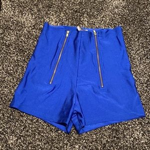 Blue disco shorts